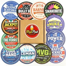 Darts Beer Mats 12 Pack Round