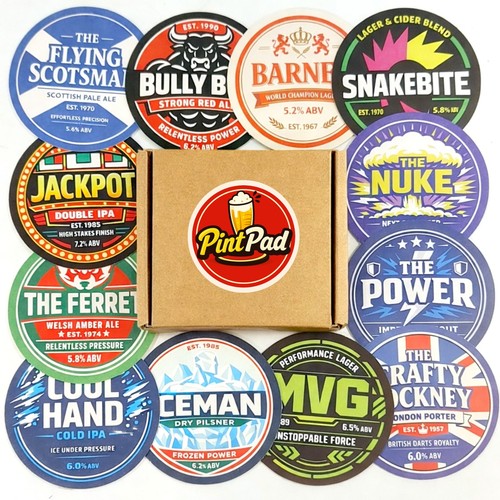 Darts beer mats - beer, pack