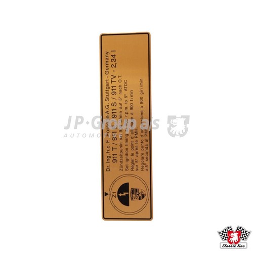 Adhesive sign ignition - sign,, timing