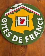 Metal Gites De France Sign - Original French Metal Sign