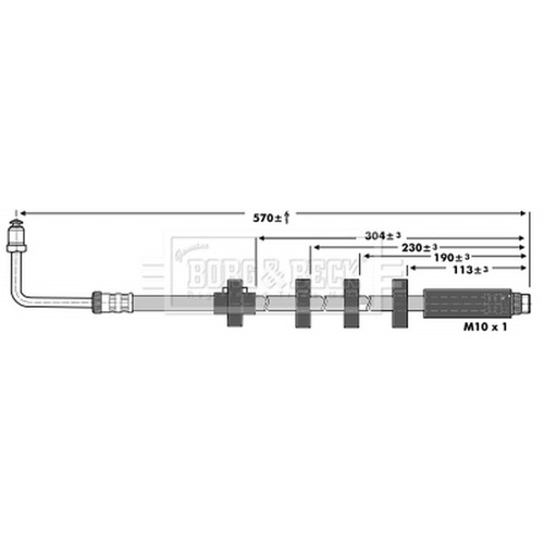 Brake hose for - brake, 406