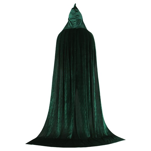 Faux velvet hooded cloak king - hooded,
