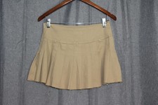 Zara khaki pleated mini skirt - khaki,