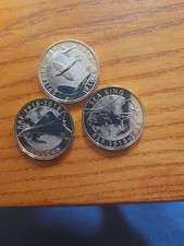 3×£2 Two Pound Coins 2018 RAF SPITFIRE . SEAKING HELICOPTER .VULCAN BOMBER .BU