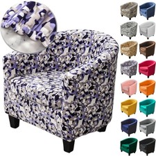 Tub Chair Covers Plush Elastic