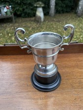 Small 5" Silver Plated Trophy Cup on Socle Stand Not Engraved with Names Ex+