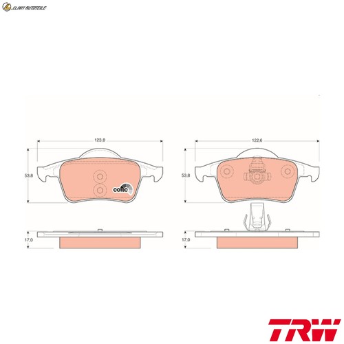 Brake pad set - pad,
