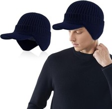 Men's Plaid Knit Beanie with