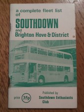 A Complete Fleet List Of Southdown And Brighton Hove & District. 1970.
