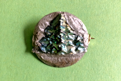 Bismuth crystal mounted - bismuth,