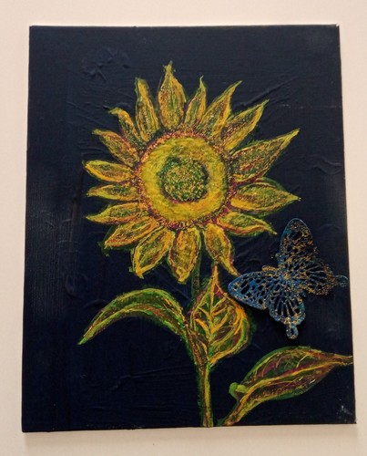 Sunflower butterfly golden - butterfly,
