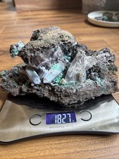 Huge  Quartz Possible  coating of Calcium Carbonate   Malachite or Crysocolla.