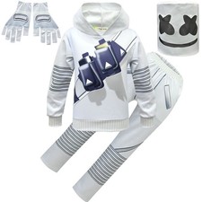 Kids Halloween Marshmallow Light Sweatshirt Cosplay Costume Party Suit UK 2025