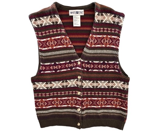 Vtg white stag fair isle - vtg,
