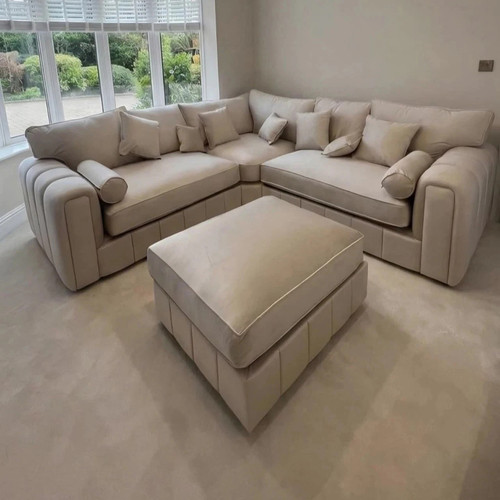 Corner sofa velvet fabric - sofa,