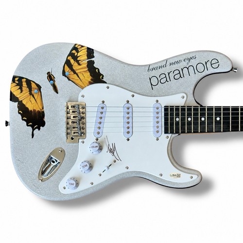 Paramore signed guitar custom - paramore,