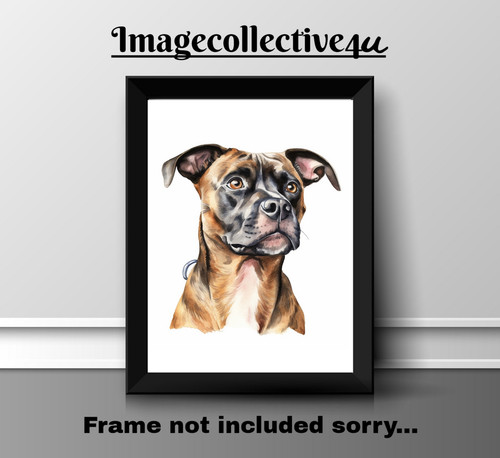 Stafforshire terrier print - terrier,