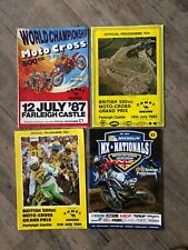Motor cycle scramble moto cross racing programmes x 4 British Grand Prix etc.