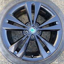 1X GENUINE SKODA OCTAVIA VRS 18 NEPTUNE ALLOY WHEEL TYRE 1Z0601025AD SPARE BLACK
