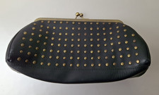 Ghd Women's Black Gold Leather Faux Leather Clutch Bag Straighteners F349