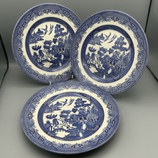 Blue Willow Plates x3
