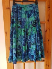 BNWOT COTTON BREEZE Blue Turquoise Hippy Gypsy Indian Skirt Drawstring Free Size