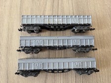3 X Ibertren N Gauge 412 4 Axle Open Wagons Painted With Load Added 