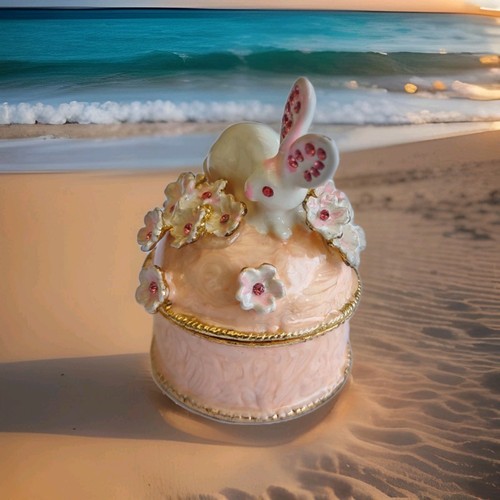 Blossom rabbit trinket box - blossom,