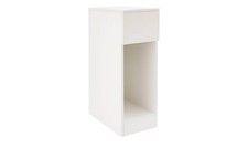 20cm Slim Bedside Table, White