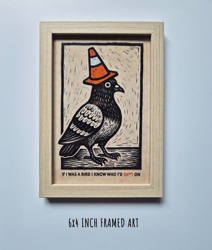 Funny bird 6x4 inch - sh*t,