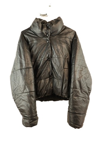 Zara black faux - zara, puffer