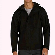 Ozark Trail Men's Rain Jacket with Hood Color Black  Coat XL *New*
