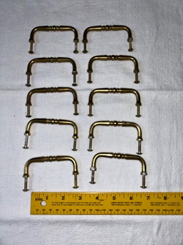 Lot solid bar brass drawer - brass,