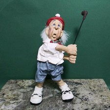 Old Man Golfer Golf Swing Gray