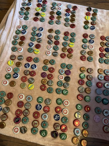 Assorted beer bottle tops caps - beer,