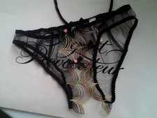AGENT PROVOCATEUR RARE LORNA RAINBOW OUVERT OPEN BRIEF SIZE 3 MEDIUM UK 10 BNWOT
