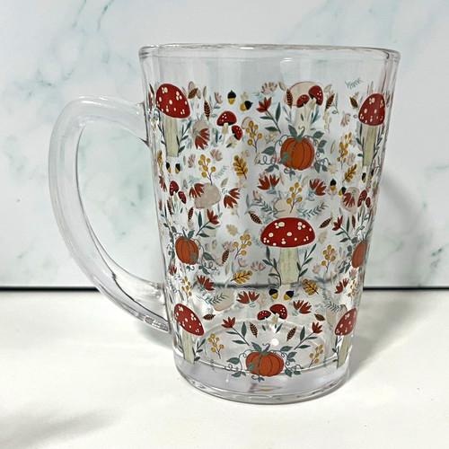Toadstool clear glass tea - tea, mug