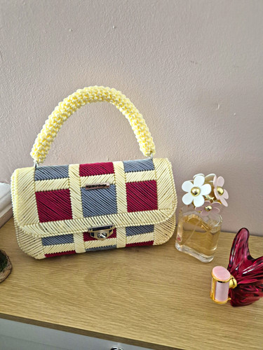 Handmade check rope - rope, woven