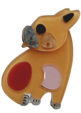 French Bulldog Handmade Arcrylic BROOCH 3D Puppy Cute Boxed BN Gift Broach 