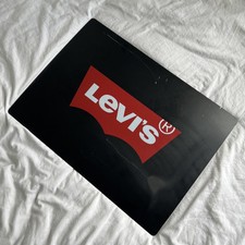 Vintage Rare Metal Tin Levi's Retail Graphic Store Shelf Display Sign (56x40cm)