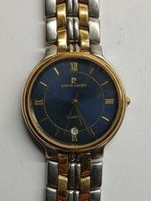 Mens Vintage Pierre Cardin Watch Working Battery In Used Condition