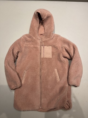 Girls pink longline - longline, coat