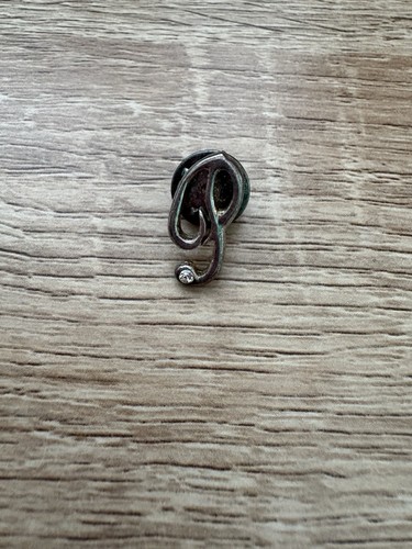 Letter pin badge brooch - letter,