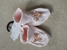 Disney Baby Bambi Pale Pink Booties 6-12 Months New 
