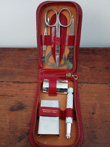 Vintage travel shaving kit - vintage,