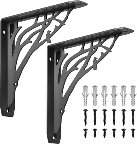 Pcs black shelf brackets - shelf,