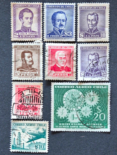 Stamps chile 1956 - chile,,