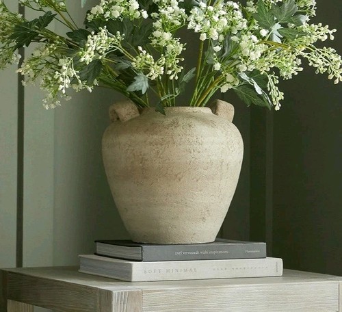 Rustic ceramic jug vase with - ceramic,