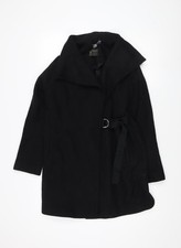 Zara Women's Black Wool Belted