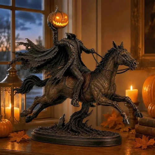 25cm lighted headless horseman - 25cm,